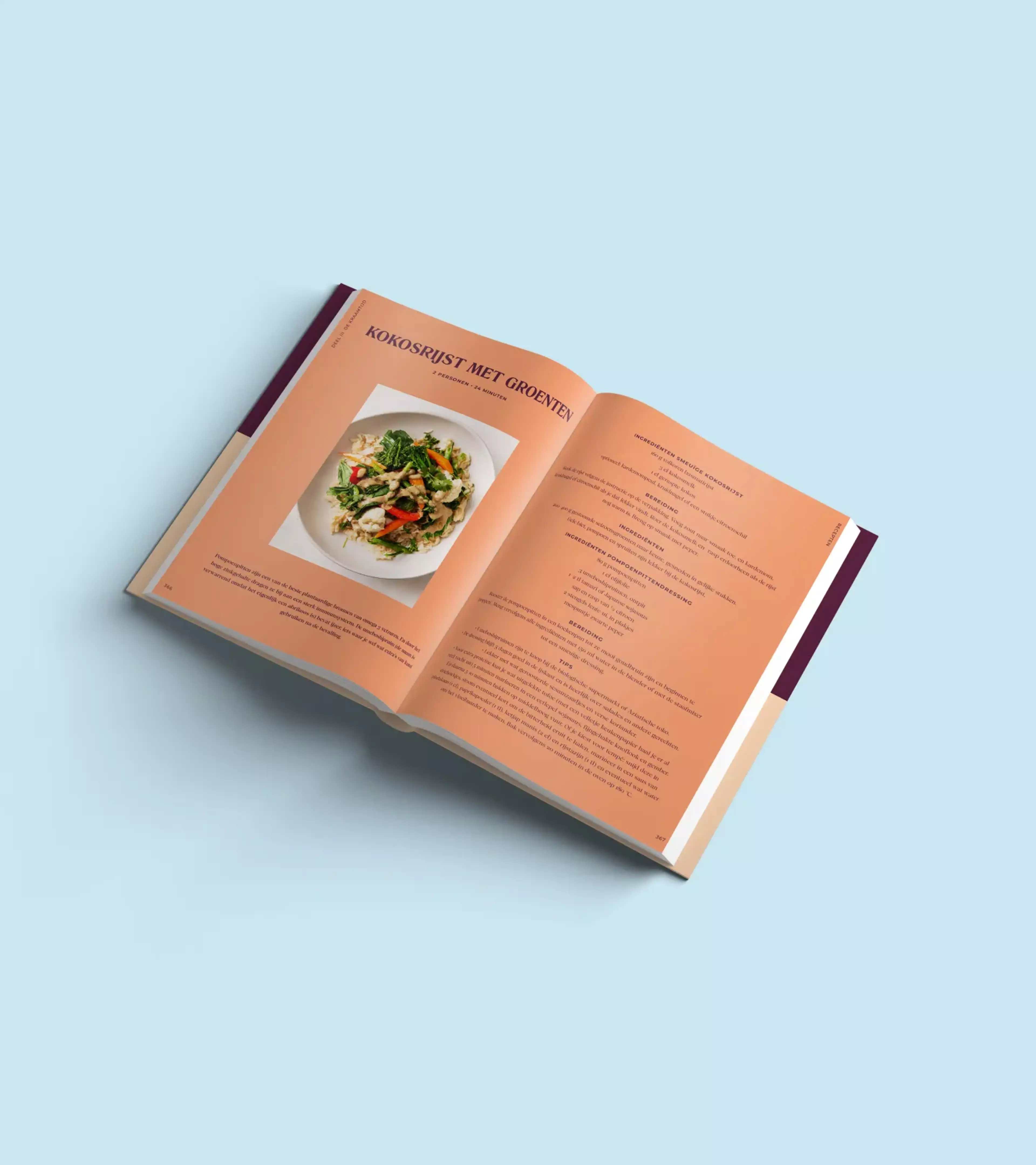 The inside of a book with multiple recipes