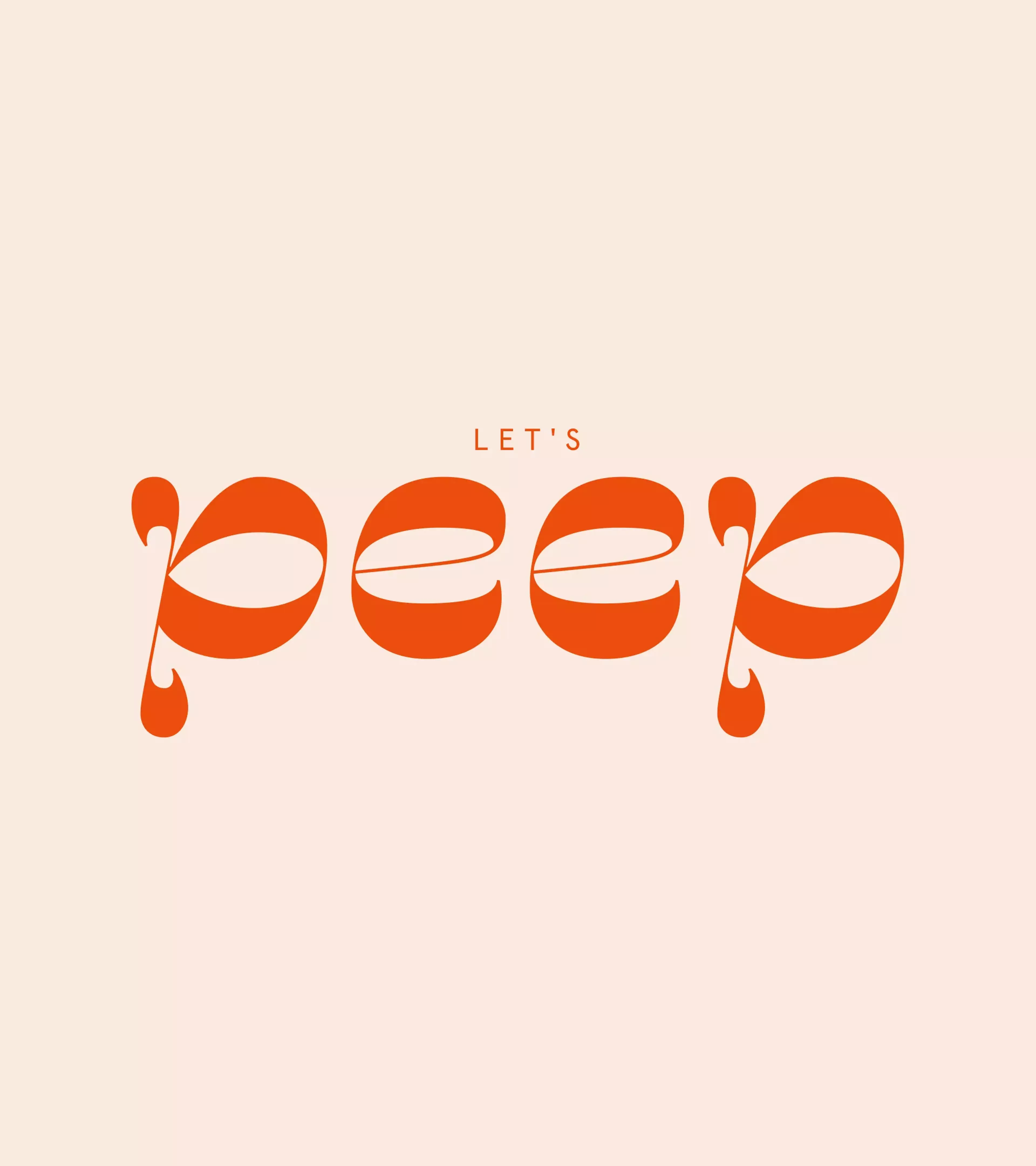 A logo for Let's Peep consisting of feminine and elegant shapes