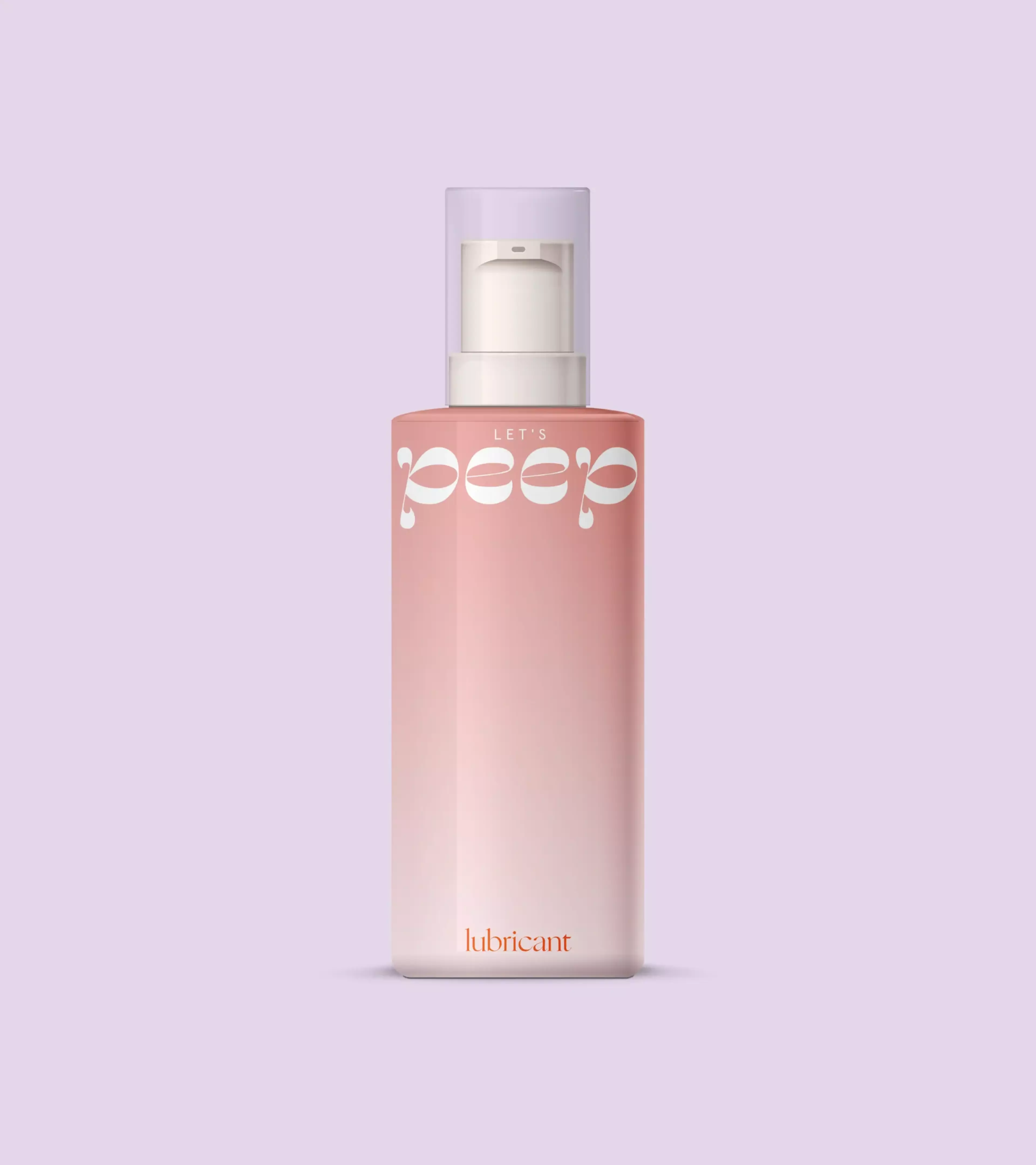 A bottle of lubricant with a design in the form of a mockup