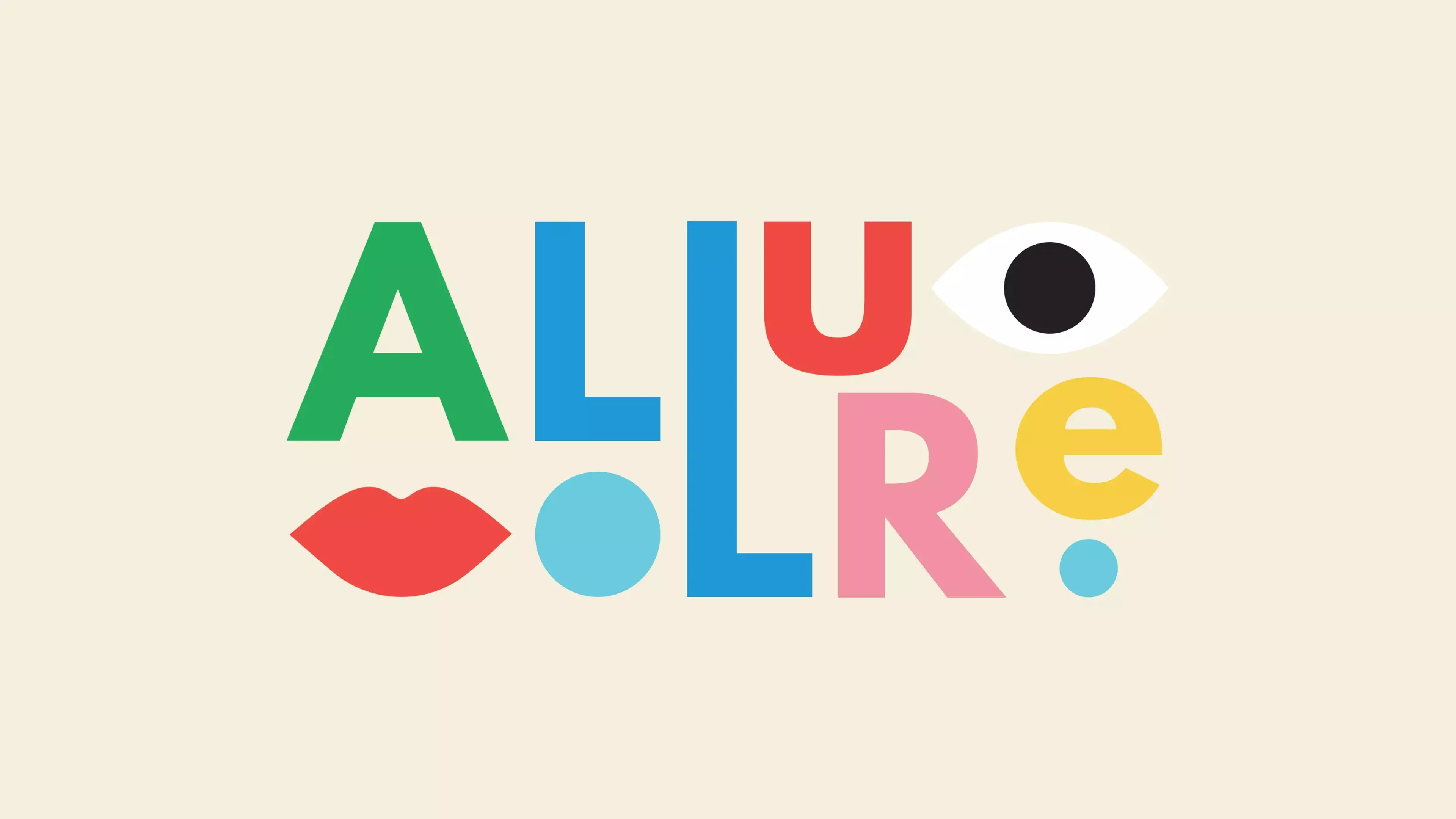 A logo for the Allure with multiple shapes and colors