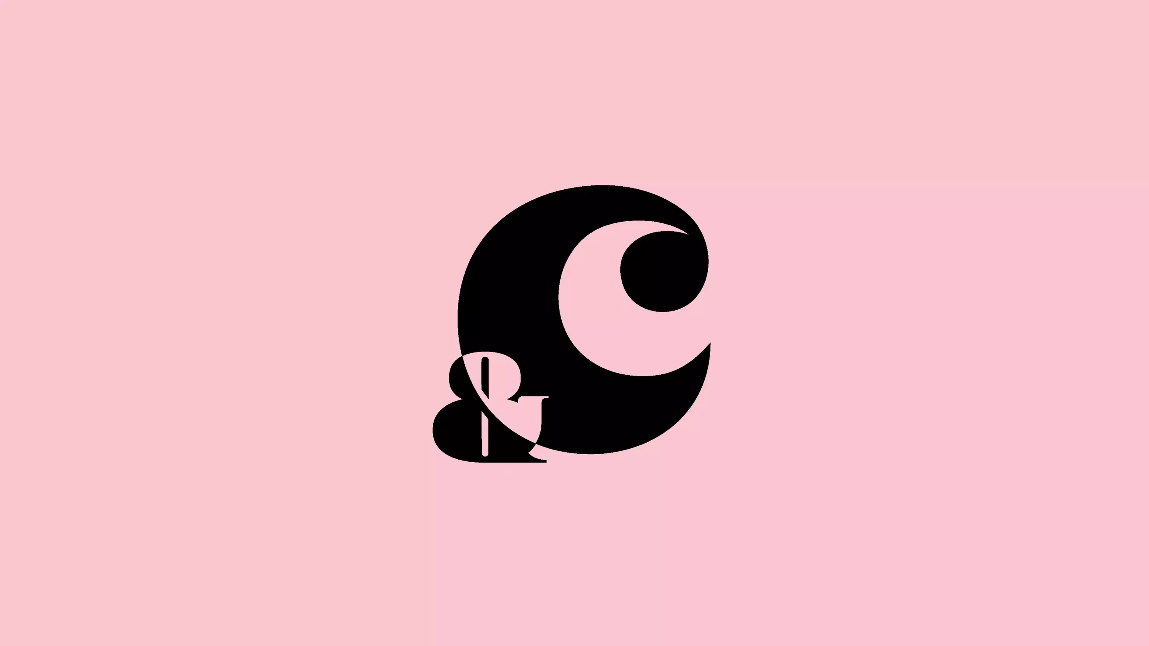 The logo of &C, Chantal Janzen's lifestyle brand on a light pink background