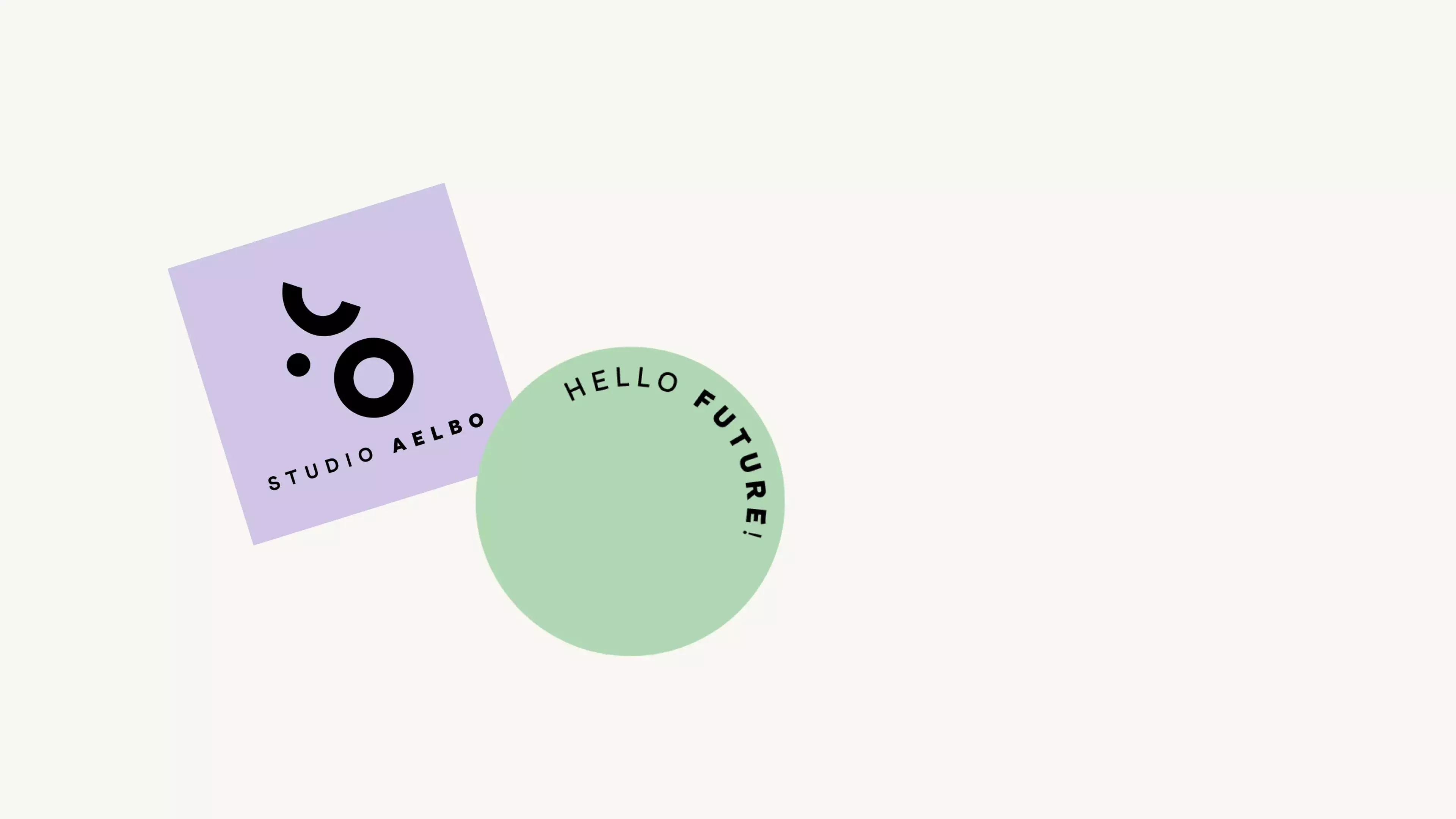 A gif with a square sticker and a round sticker by Studio Aelbo