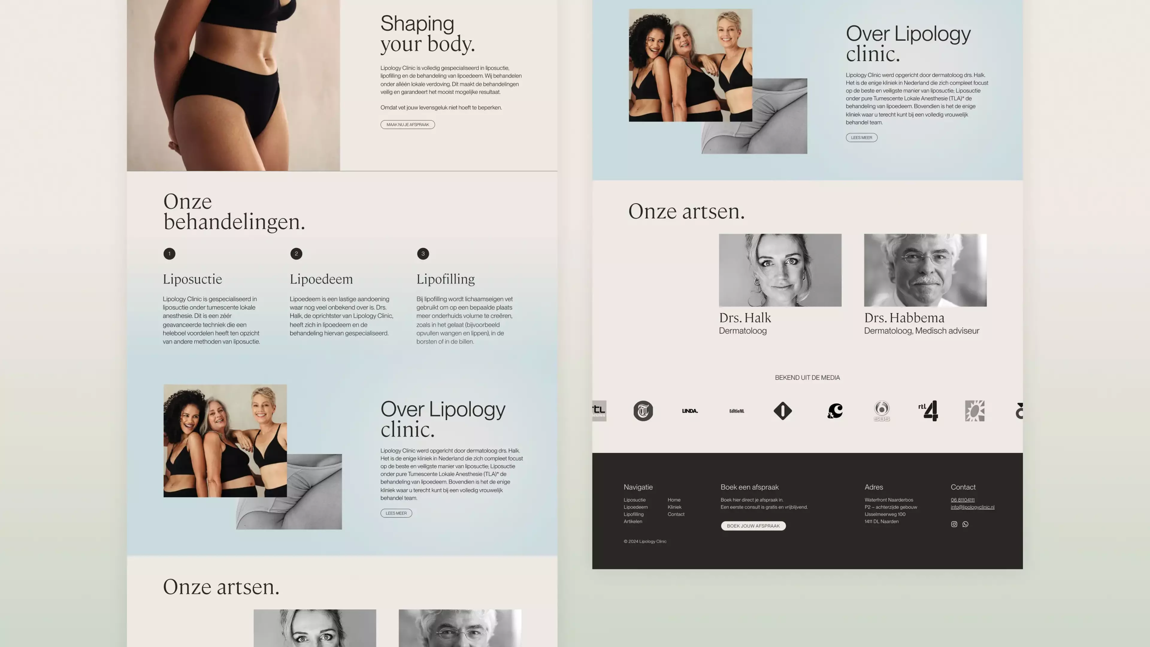 A website that highlights the visual identity of Lipology