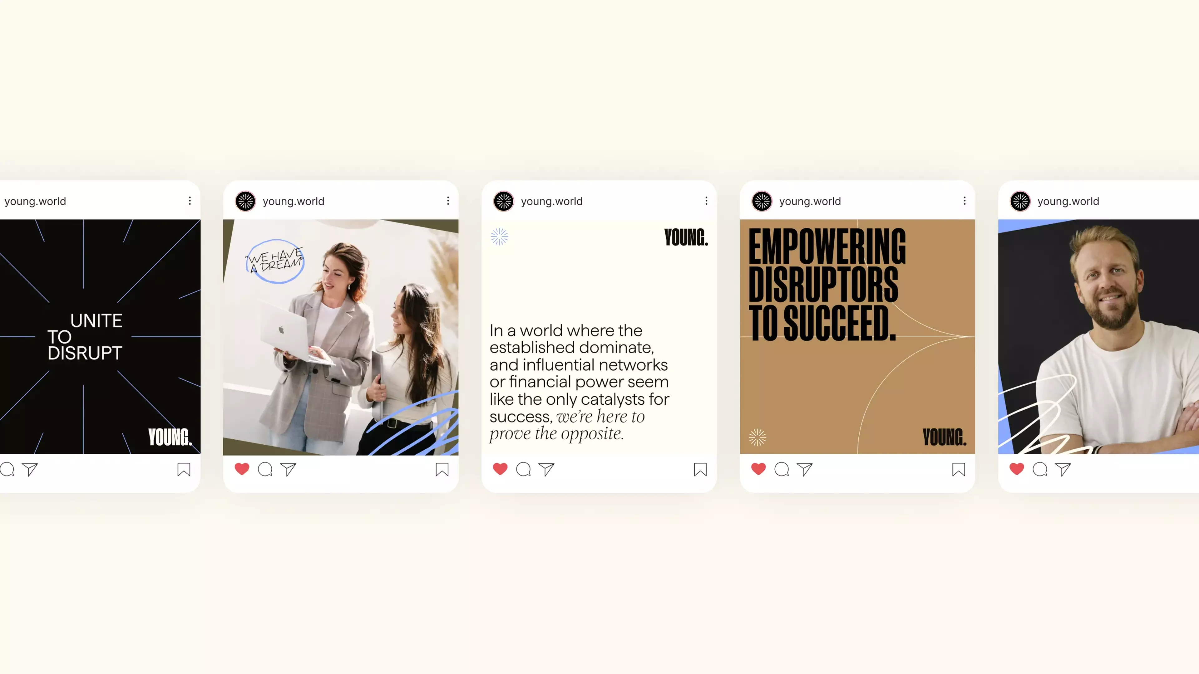 Social media posts mockup